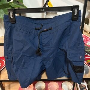 Navy Blue Woman’s Cargo Board Shorts Vintage